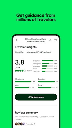 لقطة شاشة من تطبيق Tripadvisor