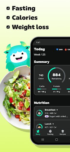 لقطة شاشة من تطبيق Yazio